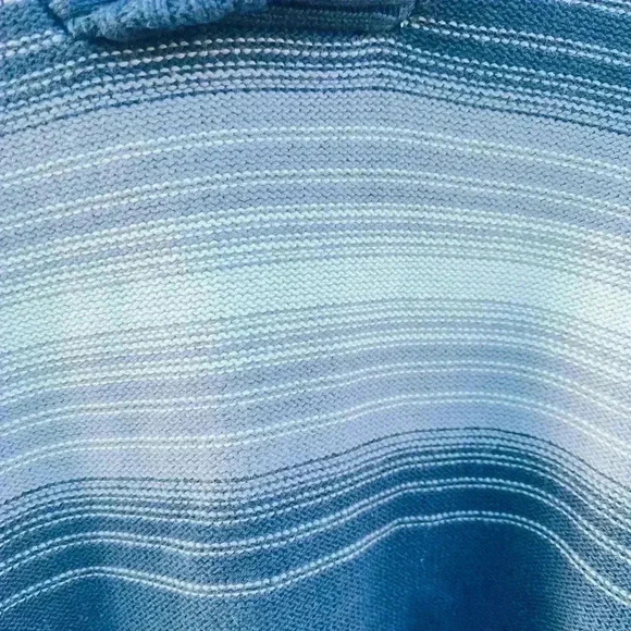 MEN’S SHAWL-COLLAR SWEATER•SIZE LARGE•BLUE, GREY AND WHITE•NWT• - Picture 6 of 6